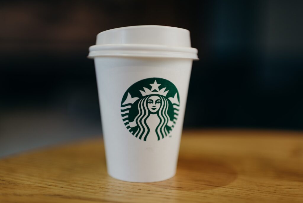 starbucks cup with straw