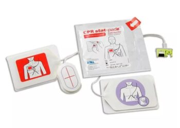 where should aed pads be placed in the anteroposterior placement for adults and 8 years and older